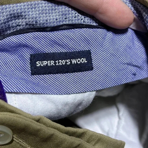 Ballin Super 120’s Wool Comfort Eze Dress Pants Tan Career Office Dress Code - Picture 6 of 12